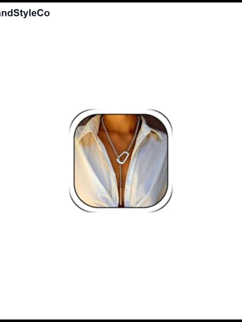 Chunky Pearl Layered Choker Necklace Adjustable Paperclip Chain Pendant
